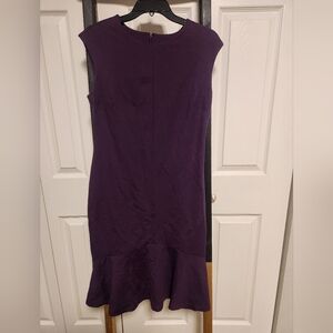 Ann Taylor Elegant Plum Midi Dress